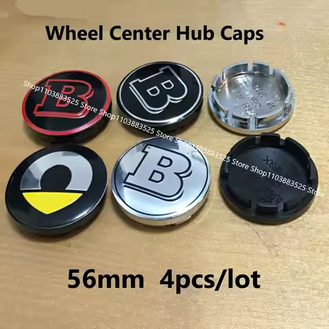 OD 56mm Modified Wheel Center HubCaps for BRABUS W464 W210 G63 G65 W253 W211 W176 W463 GLS G350 GLK 