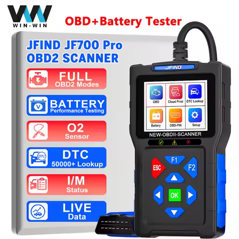 JFIND JF700 Pro Car Scanner русский язык Full OBD2 Modes Code Reader Battery Voltage Analyzer Tester