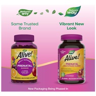 Nature's Way, Alive Prenatal with Plant DHA, Orange & Raspberry Lemonade, 90 Gummies, 100% Vegetaria