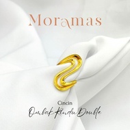 Moramas DOUBLE WAVE Ring 916 Gold/Cincin OMBAK RINDU DOUBLE Emas 916/时尚戒子916金