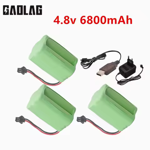 4.8V 6800mah NiMH Battery For Rc toys Cars Tanks Robots Boats Guns upgraded 4.8V 3000MAH Rechargeabl