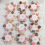 Mini hair clips, various motifs and colors, sold in 1 pack of 12 cards, 72 pcs