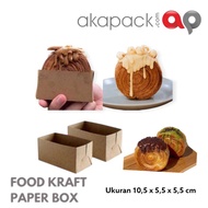 Open Tray Kraft TR 003 K02 Size 10.5x5.5x5.5cm / Paper Container / Food Container / Potato Container