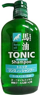 Kumano Horse Oil Tonic Rinse in Shampoo Bottle, 600 milliliters
