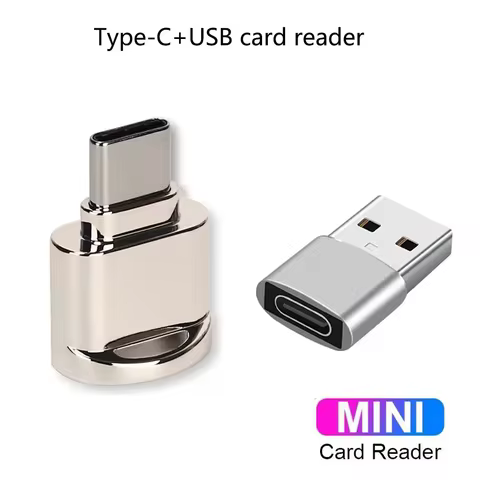 USB+Type-C TF Card Mobile Card Reader Zinc Alloy Plus USB Adapter Type-C Huawei LaptopMultifunctiona