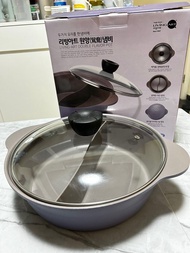 韓國🇰🇷廚具名牌 Living Art 陶瓷鴛鴦鍋（紫色）