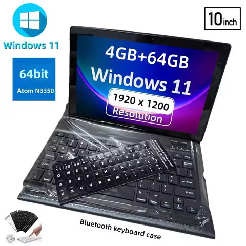 Hot Sales Type-C 10.1" Windows 10 Tablet With Keyboard 4GB RAM 64GB ROM 64bit Intel Atom N3350 4 Cor