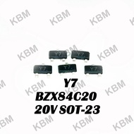 Zener Diode BZX84C18 Y6 18V BZX84C20 Y7 20V BZX84C22 Y8 22V BZX84C24 Y9 24V BZX84C27 Y10 27V SMD SOT