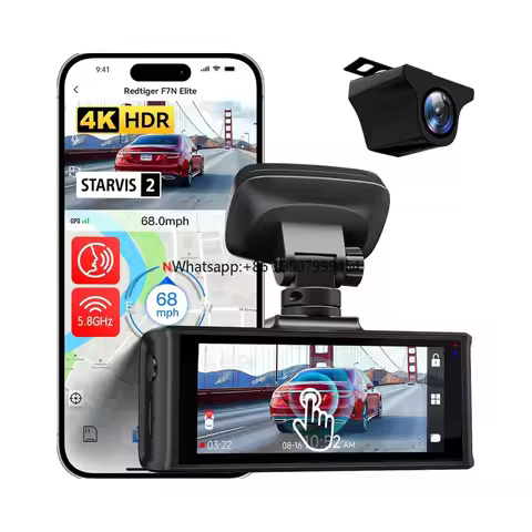 REDTIGER Dealer F7N Elite Dash Cam 4K HDR Front Rear 5.8GHz WiFi 3.18" Touch Screen Voice Control 12