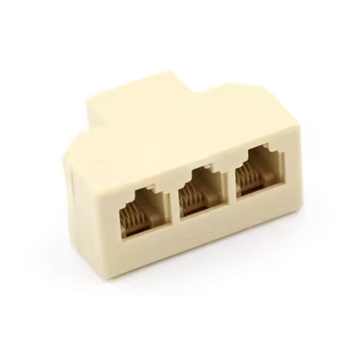 6P4C RJ11 Telephone Splitter 3 Way Adapter 1 M To 3 F RJ-11 6P4C Phone Jack Splitter