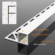 U/V-Shape Ceiling Corner Aluminum Profile PC Diffuser Channel Embedded Bathroom Tiles Wall Corner Ed