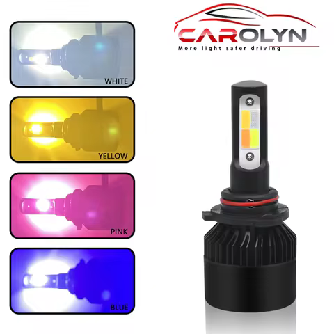 1PC H1 H4 H7 H11 Motorcycle LED Headlamps White, Yellow, Red, Blue Four Color Combination Fog Lamp L
