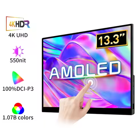 13.3 Inch 4K OLED Touch Screen Portable Monitor 3840*2160 With Type-C HDMI-Compatible for Mobile Pho