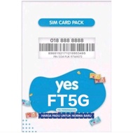 YES SIM CARD PREPAID FT5G 4&5G ( RM5 FREE ) MNP KEKAL NUMBER LAMA, NEW NUMBER