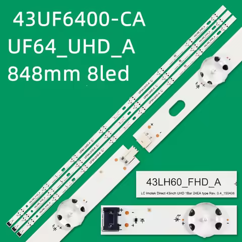 6/18pcs LED backlight for TV 43LH60_FHD 43UF640T 43UH619v 43UH620V 43UH610V 43UH6030 43UF6407 UF64_U