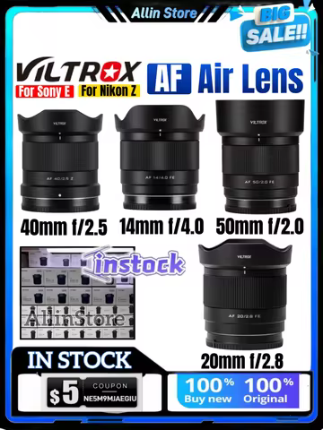 VILTROX 20mm F2.8 / 40mm F2.5 / 50mm F2 / 14mm F4 Camera Lens Full Frame Ultra Wide Angle Auto Focus