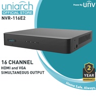 Uniarch NVR 16 Channel HDMI VGA for CCTV IP Cameras Support Ultra 265/H.265/H.264 by UNV NVR-116E2