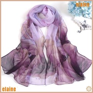 ELAINE Beach Shawl - Smooth Embroidered Silk Scarf for Women