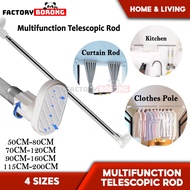 FB OR005 Multifunction Extendable Stainless Steel Adjustable Door Bathroom Shower Curtain Rod Pole