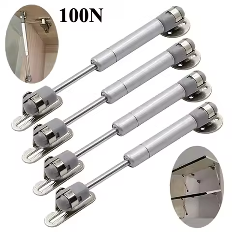 2/4 Pcs Gas Struts 100N Gas Spring Cabinet Hinge,Copper Core Lift Support Kitchen Cupboard Door Hydr
