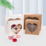 Discount 4 Grids 6 Grids cupcake Muffin Box Love Box cupcake cupcake Box Mooncake Packaging Box WJG