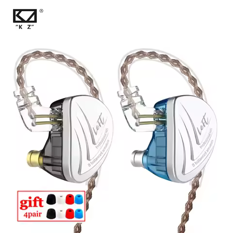 KZ AS16 16BA Balanced Armature Earphones HIFI In Ear Monitor Music Earphones Noise Cancelling Earbud