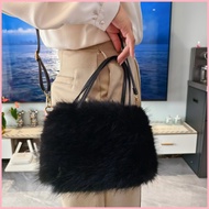 Whole Store, Korean Style ins Trendy Autumn Winter Plush Bag Female 2024 Western Imitation Fox Porta