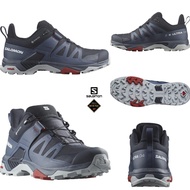 男裝 size UK7 to 9  SALOMON X Ultra 4  Gore Tex/GTX/GORETEX Men's Hiking shoes COLOR: Carbon/BeringSea/Pearl Blue