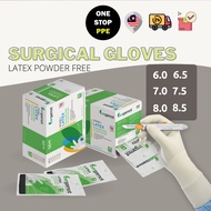 SZ3488 Bergamot Surgical Gloves Latex Powder Free - 1 pair