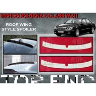 MERCEDES BENZ W211 2003-2007 ROOF WING STYLE SPOILER MATERIAL ABS TOP WING SPOILER GRASS SPOILER CAR