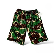 Soekapoera.Id 3/4 Striped Shorts Short Striped Pants Army Shorts Striped Drawstring Pants Army Draws