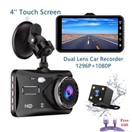 car toolsHD 1296P dash cam car 4" Touch Screen Dual Lens dash cam front and rear car dashcam