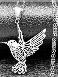 Hummingbird Pendant Stainless Steel Necklaces For Women Bird Necklace Hummingbird Colibri