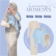 Teenage Wedding Outfit Set (Inner Dress - Arwen Outer - Hijab) One Set for Modern Women ZL191N