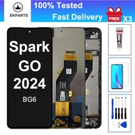 6.6’‘ LCD For Tecno Spark Go 2024 BG6 Display Touch Screen Digitizer Assembly Parts With Frame Repla