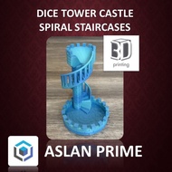 DICE TOWER CASTLE SPIRAL STAIRCASES 3D Print Dadu Permainan Mainan Main Toy Toys Hobi Hobby Hobbies 