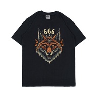 Metal t-shirt Satanic Distro t-shirt Men Women Black SIXCISSORS 666 FOXY