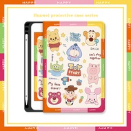 Cute Cartoon Huawei Tablet Mediapad T5 M5 Lite 10.1 Inch Cover with Pencil Holder Matepad SE 10.4 Pr