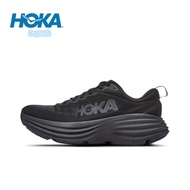 AUTHENTIC HOKA ONE ONE Bondi 8 ของแท้ 100% Original รองเท้าผ้าใบผญ รองเท้า hoka official store รองเท้าผ้าใบ รองเท้าวิ่งพื้นต่ำดูดซับแรงกระแทกสำหรับผู้ชายและผู้หญิงสีน้ำเงิน