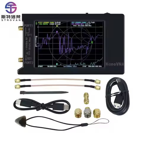 50KHz-1.5GHz Vector Network Analyzer NanoVNA Vector With 4" LCD Display for UHF Antenna NanoVNA-H4