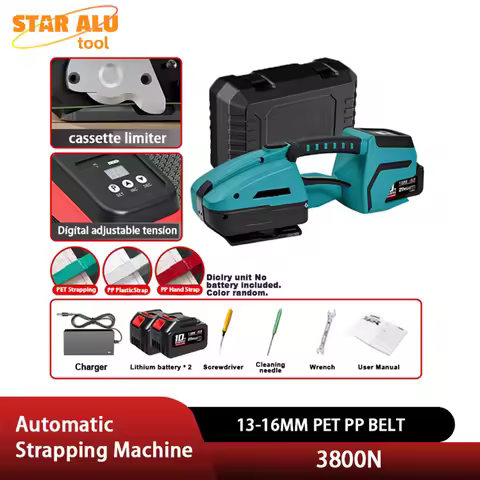2025 New V3 3800N Electric Strapping Machine 400W Automatic 13-16mm PET PP Belt Digital Display Fric