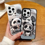 Untuk iphone 16 Sarung Telefon 11 12 13 14 15 Pro Max Casing Panda Comel xr xs Max 7 8 Plus Jelas Ke