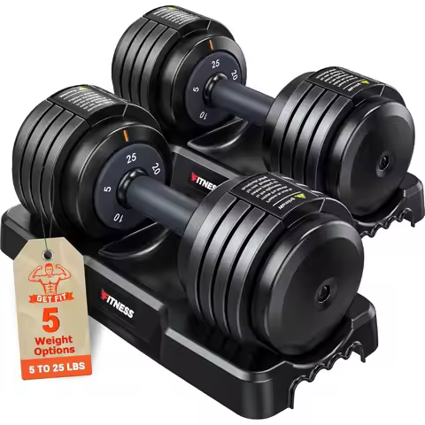 Adjustable Dumbbells Set of 2 1 Hand Adjustable Weights Dumbbells Set 5 in 1 10 in 1 Free Dumbbell w