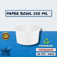 Paper Bowl 650 Ml Paperbowl 650 Ml Microwave 50Pcs/Pack Tahan Panas