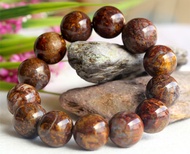 Natural Brown Gold Pietersite Stretch Mens Stretch Finish Bracelet Round Big beads 20mm 04124