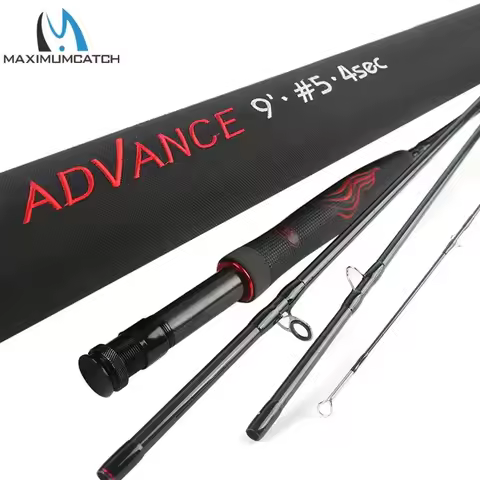 Maximumcatch Advance Fly Fishing Rod 5/6/8wt 9FT Super Light Fast Action Flexible Resins Handle with