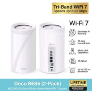 [New! WiFi 7] TP-Link Deco BE85 BE22000 Tri-Band Whole Home Mesh WiFi 7 System รองรับปริมาณการใช้งานได้เพิ่มมากขึ้นด้วย MLO