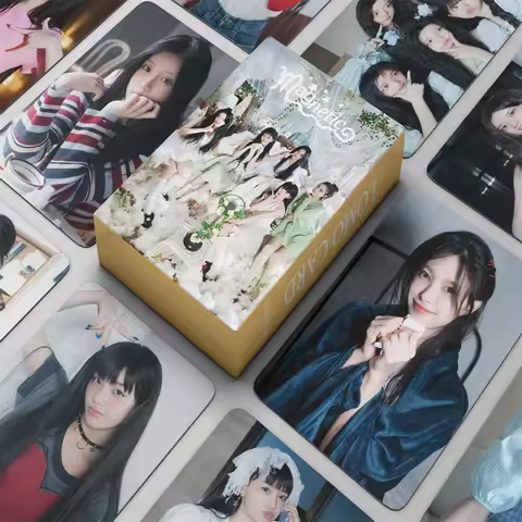 55pcs/set KPOP ILLIT Album Magnetic LOMO Card SUPER REAL ME Collectible Card MINJU Girl Gift YUNAH W