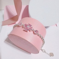 Lắc tay nữ mặt cỏ 4 lá chất liệu bằng bạc MS118