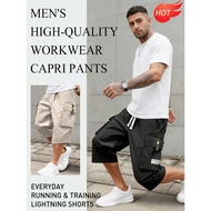 [Comfortable & Durable] Men's 3/4 Cargo Pants Casual Wear - Men's Cargo Pants/3/4 Pants/Casual Short